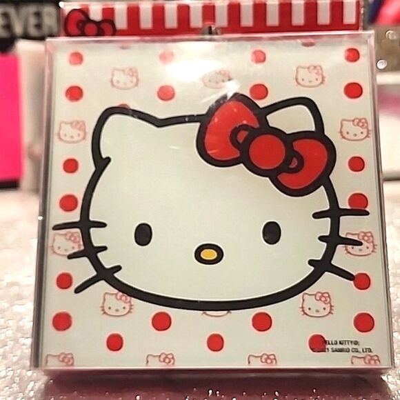 Silver Buffalo X Sanrio Hello Kitty "Hello" Glass Coaster Set Of 4 - Picture 4 of 4